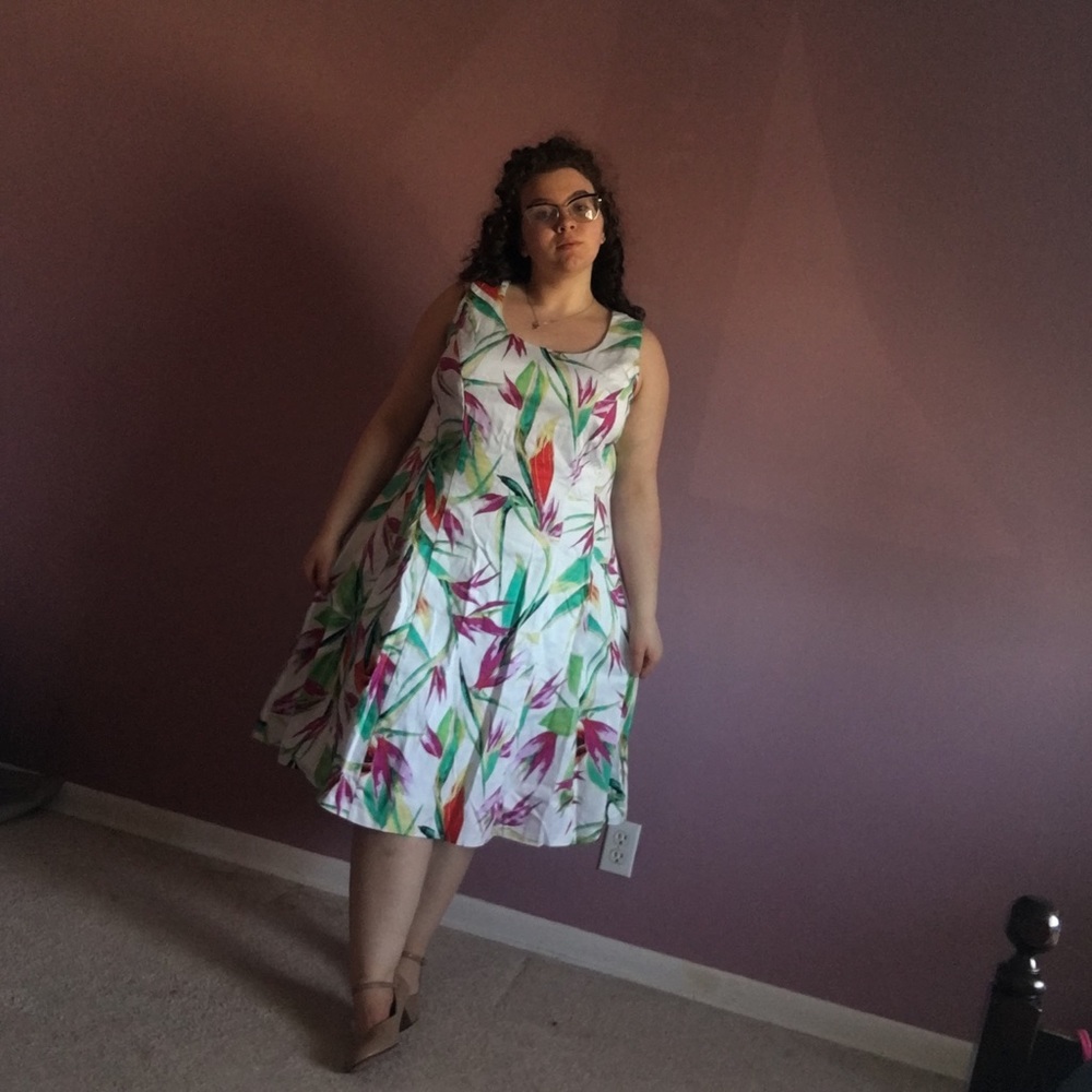 ⛄️ Roz & Ali floral dress NWOT - Picture 2 of 5